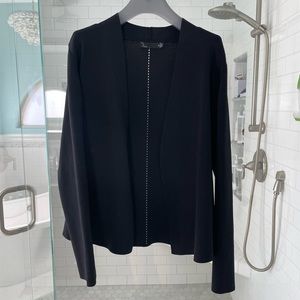 MM Lefleur Wolf Jardigan Dupe, black, sleek cardigan, Size M, great condition